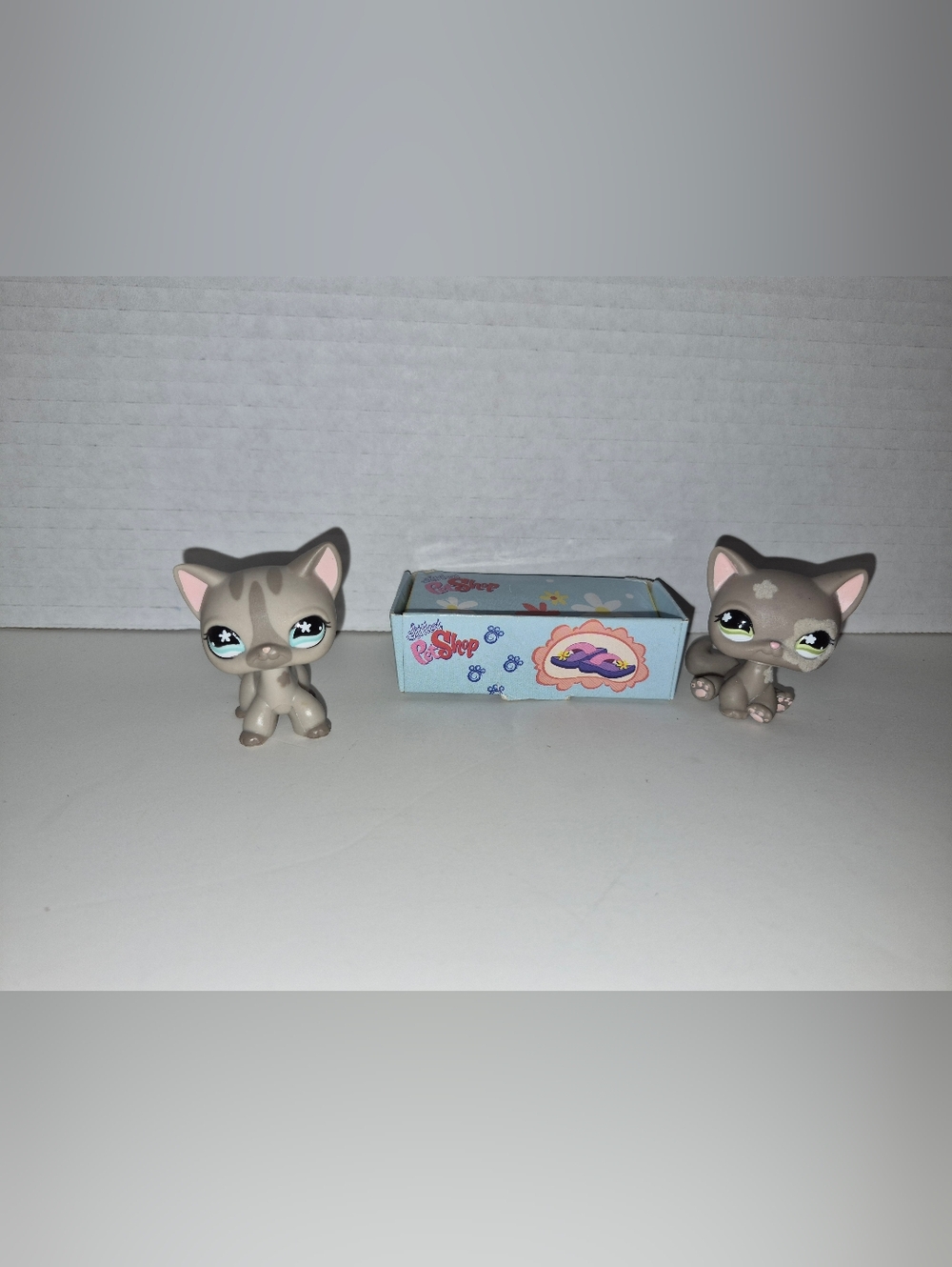 Littlest Pet Shop LPS Cat Set Shorthair And Sitting #467 #468